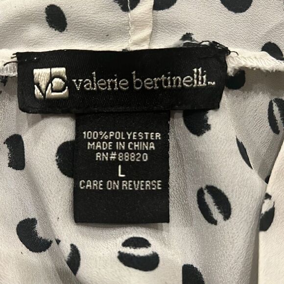 Valerie Bertinelli drape neck button up sleeveless blouse size large - Picture 3 of 3